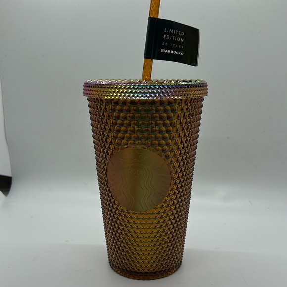 Starbucks Other - Starbucks 2021 Limited Edition 50 Years Copper Gold Studded 16 oz. Tumbler Cup
